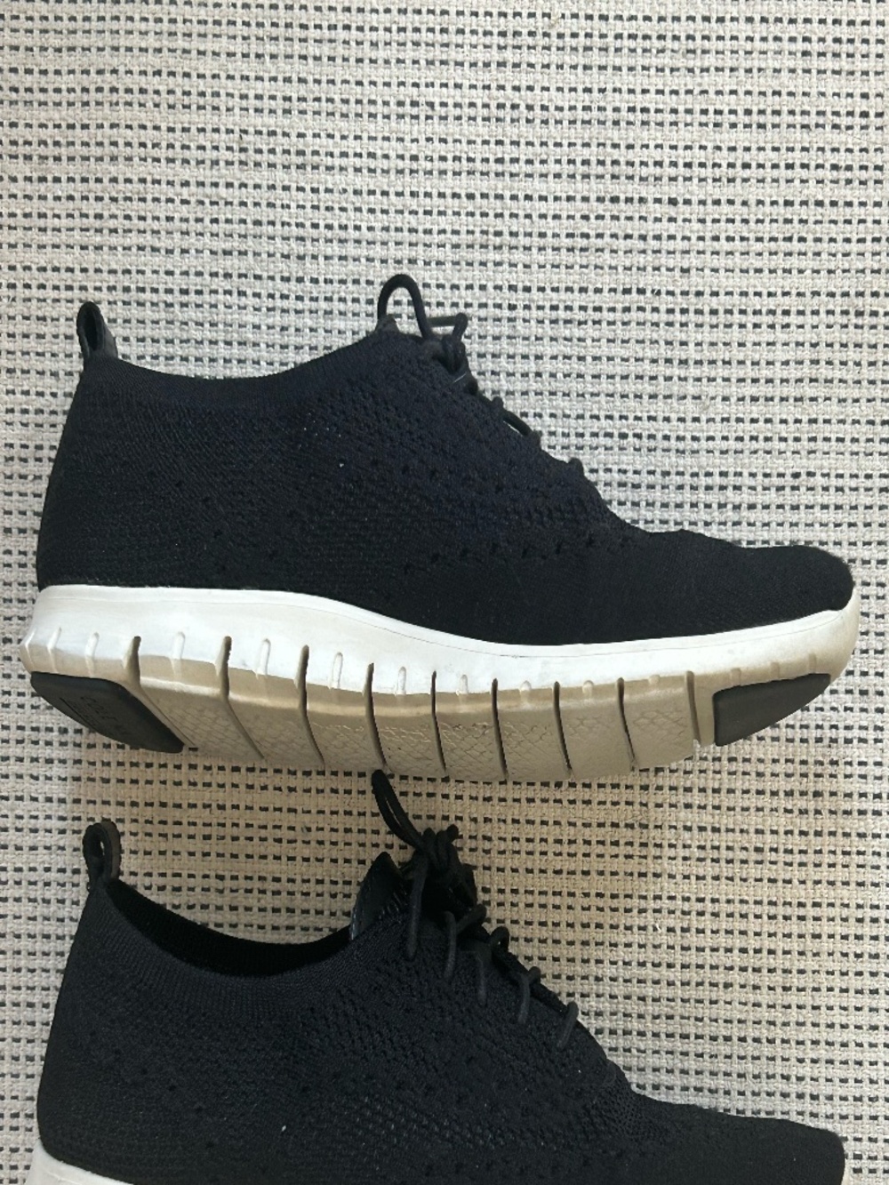 Cole Haan Women's ZeroGrand Black/Ivory Knit Oxfords